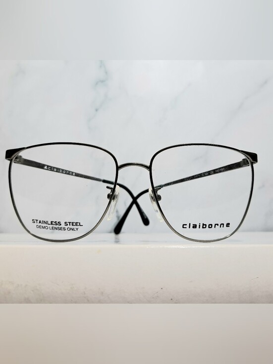 Claiborne Accessories - Vintage Liz Claiborne Women Oversized Metal Eyeglass Frame Glasses 54'15-140